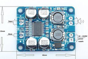 Cyber_Mall DC 8V-24V TPA3118 BTL 60W Mono Digital Audio Power Amplifier Board Amp Module N4