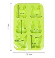Drhob 1pc Animals ice tray mold chocolate pudding cake 6 grid silicone mold Butterfly Rabbit Bear (multicolor...