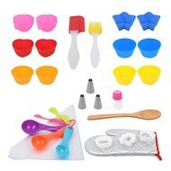 40 piece Cupcake Baking kit, Great Baking Set and Gift Ideas, Cutest Colorful Silicone Bake Cookie Set for Kids... N4