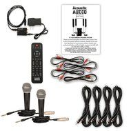 Acoustic Audio AAT1000 Tower 5.1 Speaker System with Optical Input 2 Mics and 4 Extension Cables
