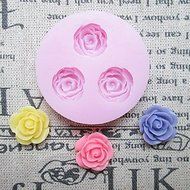 Y&amp;XL&amp;H DIY Three Holes Flower Silicone Mold Fondant Molds Sugar Craft Tools Resin flowers Mould Molds For Cakes