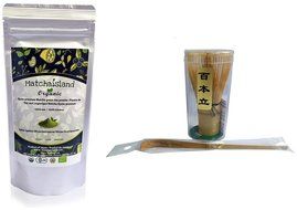 Matchaisland Premium Authentic Uji Kyoto Matcha 100gram+ Handmade Bamboo Whisk &amp; Bamboo Spoon set Rich in Antioxidant... N4