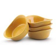 Rachael Ray Serveware Lil&rsquo; Saucy Squares Stoneware Dipping Cups Set, Yellow