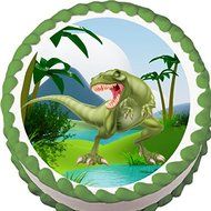 T-Rex Dinosaur Edible Cake Topper N3