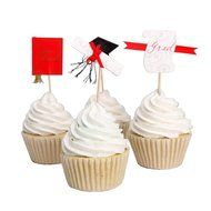 Tonnier - &hearts; Festival Series &hearts; - Christmas Set of 24 Pieces - Cake and Cupcake Toppers, Decoration N12