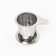 HUJI Extra Fine Mesh Stainless Steel Non-magnetic Lead Free Tea Infuser Strainer Steeper with Lid (2, Stainless... N7