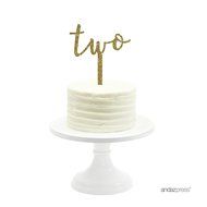 Andaz Press 5th Birthday and Anniversary Acrylic Cake Toppers, Pink Glitter, Number 5, 1-Pack N45