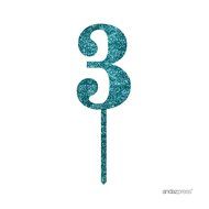 Andaz Press 5th Birthday and Anniversary Acrylic Cake Toppers, Pink Glitter, Number 5, 1-Pack N47