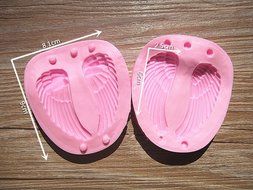 Yunko 3D Angel&#039;s Wings Candy Silicone Mold for Cake / Cupcake Decorating,Candy Fondant Soap Chocolate Gum Paste... N4