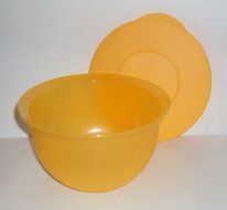 Tupperware Classic Impressions Nesting Mixing Bowls Salad Bowl Set Red Orange N4