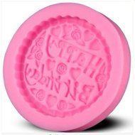 Baking Molds 3D Silicone Mould Cake Candy Pastry Tools Decorating Reusable Non-stick Happy Birthday Round Plaque... N3