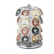 28 Capacity Coffee Pod Lazy Susan Base Carousel in Chrome N3