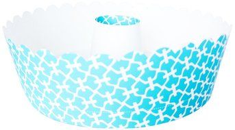 Simply Baked Small Paper Tube Pan (Pack of 3), Turquoise Parquet, Great for Individual Servings and Gift Giving... N9