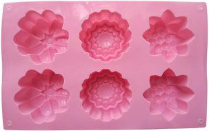 LeBeila 6 Cavities Big Flower Silicone Non Stick Cake Baking Mold Cake Pan Muffin Cups Handmade Soap Moulds Biscuit...