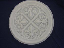 Huge Round Fleur De Lis Concrete Plaster Stepping Stone Mold 1095