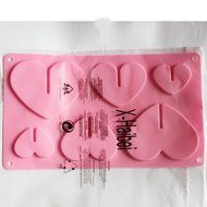 X-Haibei Sweet 3d Chocolate Hearts Cookies Candy Pan Party Gift Maker Silicone Mold