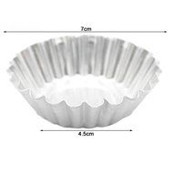 Okubox BT27 10Pcs Silver Aluminum Cupcake Egg Tart Mold Cookie Pudding Mould Makers Kitchen Accessories Baking...