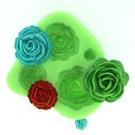Longzang Flowers Silicone Fondant Sugar Craft Mold, Small, Pink