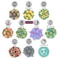 Russian Piping Tips, Bags and Coupler Set, 46 pieces, Cake, Cupcake, Cookies and Pastry Decoration, Latest Designs N9