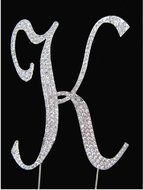 21 Silver Rhinestone Crystal Cake Topper Silver, Gold Numbers, Letters, Bling Love, Wedding, Birthday, Anniversary... N11