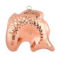 Old Dutch Solid Copper Curved Fish Mold