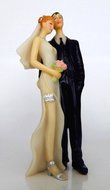 Sexy and Funny Kissing Bride and Groom Couple Wedding Cake Topper N4