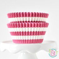 Rugby Stripe Navy BakeBright Greaseproof Cupcake Liners N2