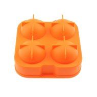 MAXGOODS Popular Silicone Round Ice Balls Freeze Maker Tray Four Large Sphere Molds Cube Mould N5