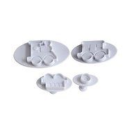 Y&amp;XL&amp;H 4 Pcs Vehicles Cookie Cutter Cupcake Pastry DIY Decorating Tools N3