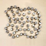 Full Model Russian Piping Tips Set 63 Nozzles + 100 Pastry Bags + 2 Tri-Color Coupler + 2 Tip Brush + 100 Disposable... N5