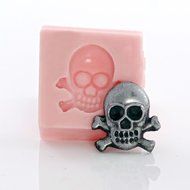 Miniature Skull and Cross Bones Silicone Mold Food Safe Mold Craft Jewelry Mold. Perfect size to make jewelry.
