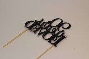 All About Details Black 90-Years-Loved Cake Topper N3