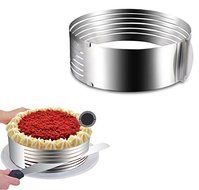 Layer Cake Slicing Kit - Adjustable Size - 6 Round Layers - Stainless Steel N3