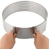 Layer Cake Slicing Kit - Adjustable Size - 6 Round Layers - Stainless Steel N4