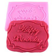 Mujiang Happy Birthday Silicone Candy Fondant Molds For Cake Sugarcraft Making Chocolate N7