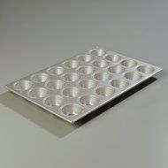 Carlisle 601840 Steeluminum 24 Cup Heavy Duty Cupcake Pan, 20.63" Length x 14.12" Width, 3.5-oz Capacity (Case... N2