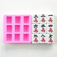 Wocuz W0609 Mahjong Silicone Cake Candy Chocolate Fondant Mold Craft Mold DIY Handmade Molds Decorating N4