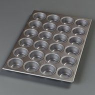 Carlisle 601840 Steeluminum 24 Cup Heavy Duty Cupcake Pan, 20.63" Length x 14.12" Width, 3.5-oz Capacity (Case... N3