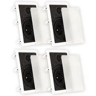 Theater Solutions TSS6W In Wall 6.5" Speakers Surround Sound Home Theater Deluxe 2 Pair Pack 2TSS6W
