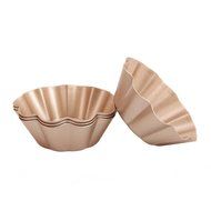 MyLifeUNIT Non-Stick Carbon Steel Mini Fluted Tart Pan, Mini Pie Tin, Tartlet Pan (3 Inch Diameter, Set of 4) N2