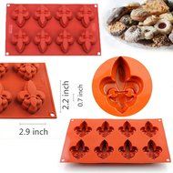 1PCS Baking Molds Nonstick 8-Mini Each Cavity Small Silicone Donut Mold Cake Chocolate Cookie Candy Jelly Ice... N3