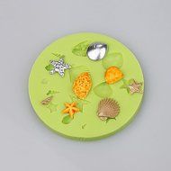 Sher Sea Shells Summer Beach CupCake Decoration Silicone Fondant Mold Sugarcraft Tools Polymer Clay Chocolate...