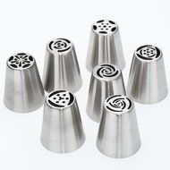 7-Piece Kitchen Stainless Steel Cake Decorating Russian Piping Tips Set N2
