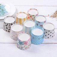 High Quality 50pcs/lot Colorful Design Pure Color Mini Muffin Paper Cake Baking Cup