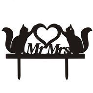Ecape Creative Mr and Mrs Personalized Wedding Cake Toppers Deer Cake Topper for Special Events N25