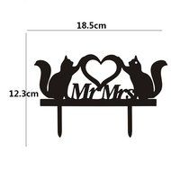 Ecape Creative Mr and Mrs Personalized Wedding Cake Toppers Deer Cake Topper for Special Events N26