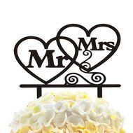 Ecape Creative Mr and Mrs Personalized Wedding Cake Toppers Deer Cake Topper for Special Events N27