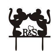 Ecape Creative Mr and Mrs Personalized Wedding Cake Toppers Deer Cake Topper for Special Events N31