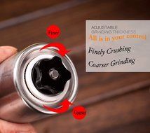 Kitchen Premium Ceramic Coffee Bean Grinder - Ceramic Burr Manual Grinder- Premium Quality Stainless Steel－Portable... N3