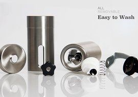 Kitchen Premium Ceramic Coffee Bean Grinder - Ceramic Burr Manual Grinder- Premium Quality Stainless Steel－Portable... N4